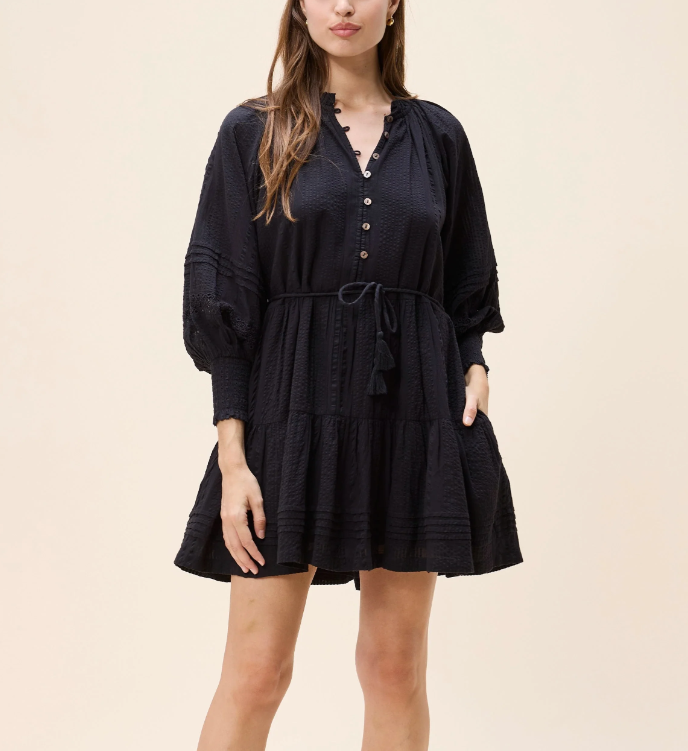 Meadow Mini Dress, Black - 13 Hub Lane   |  Mini Dresses