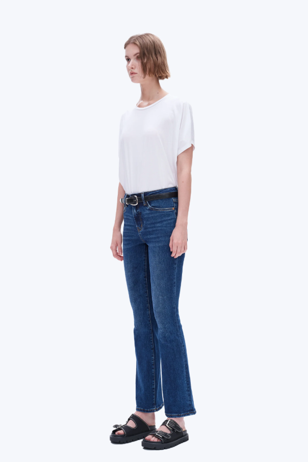 High Rise Bootcut Jeans, Deep Sea