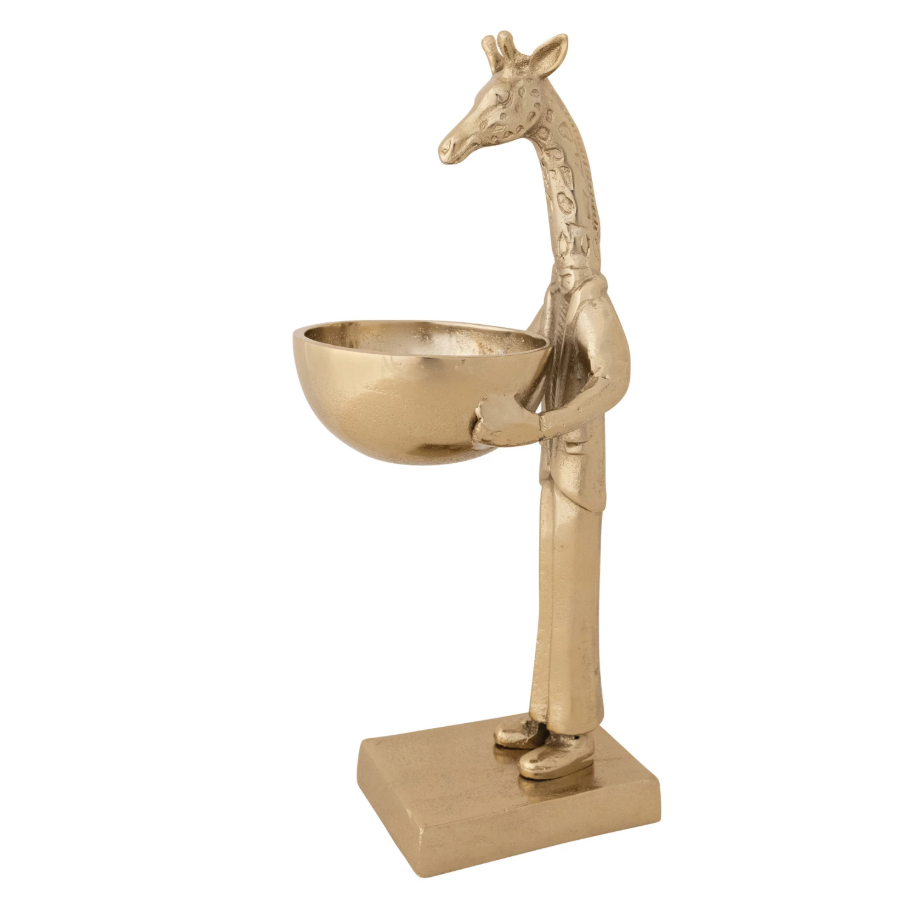 Cast Aluminum Giraffe Bowl - 13 Hub Lane   |  Aluminum Bowls