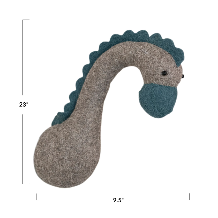 13 Hub Lane Wool Felt Dinosaur Head Wall Décor - Thumbnail 3