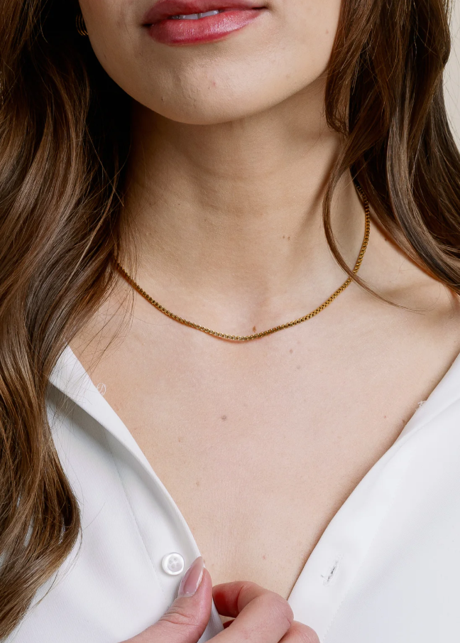 Mini Box Chain Necklace - 13 Hub Lane   |  Chain Necklaces