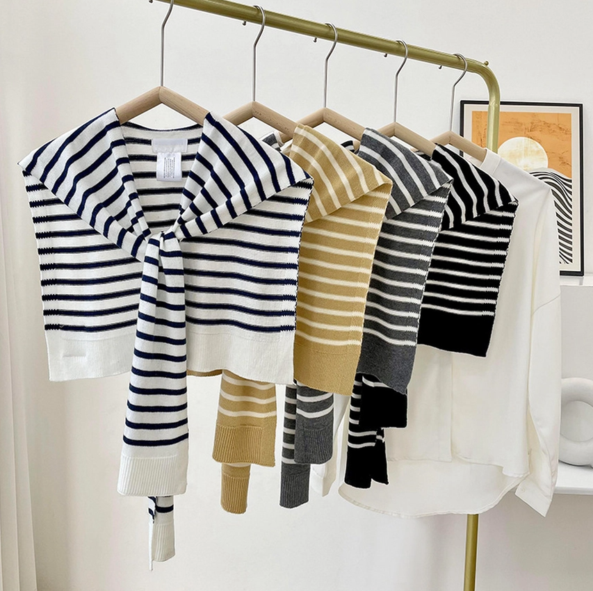 Striped Knit Shawl - 13 Hub Lane   |  