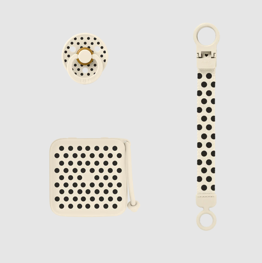 Soothe & Go Polka Gift Set, Ivory/Black