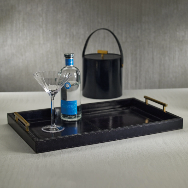 Savoy Leather Bar Tray - 13 Hub Lane   |  Leather Trays