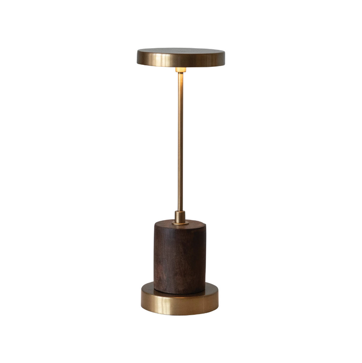 Metal Adjustable LED Table Lamp w/ Touch Sensor, Antique Brass