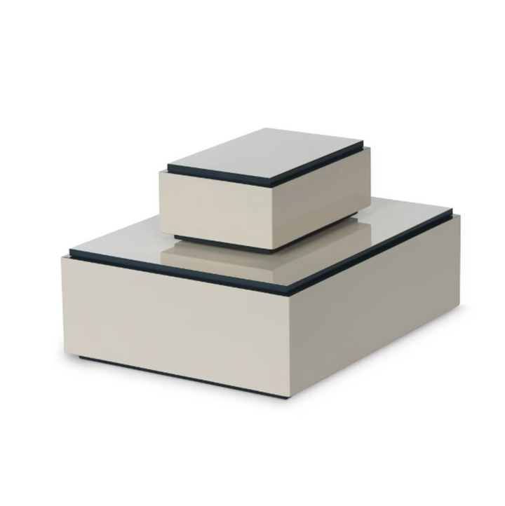 Balboa Bay Lacquered Decorative Box, Silk Linen - 13 Hub Lane   |  