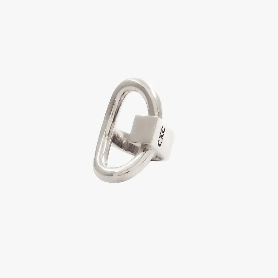 CXC Large Oval Silver Ring