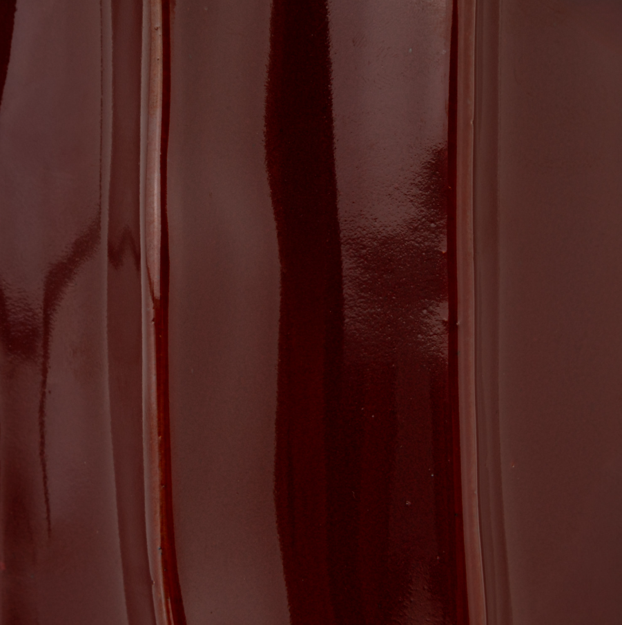 Stoneware Fluted Table Lamp, Burgundy