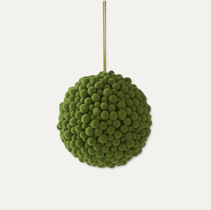 Pompom Ball Ornament, Green