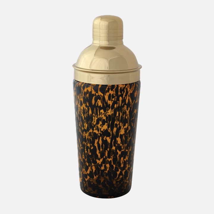 Confetti Glass Cocktail Shaker, Tortoise Shell