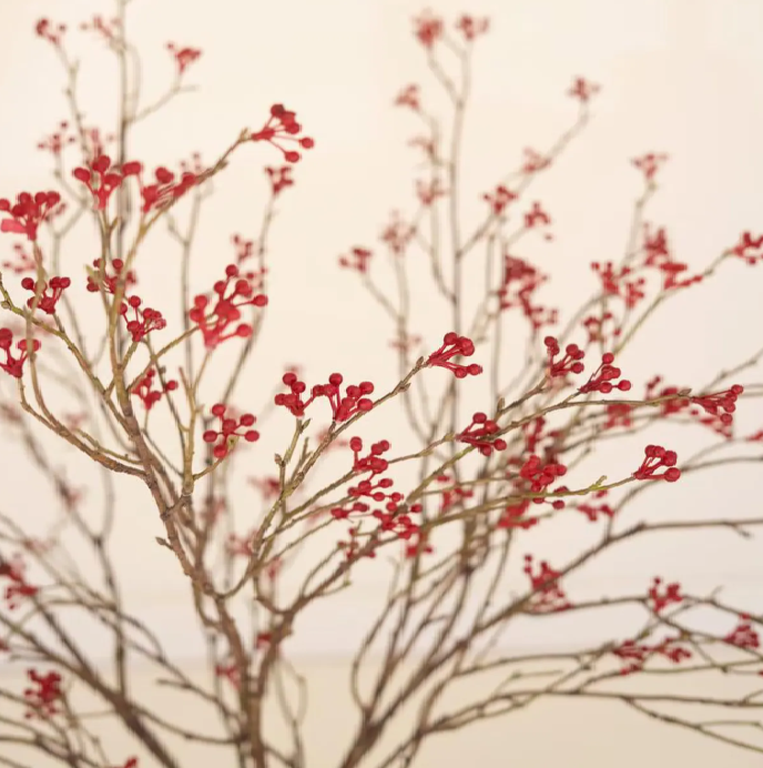 Artificial Red Berry Spray