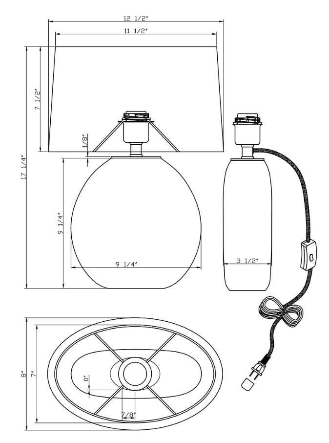 Nellie Table Lamp - 13 Hub Lane   |  Glass Table Lamps