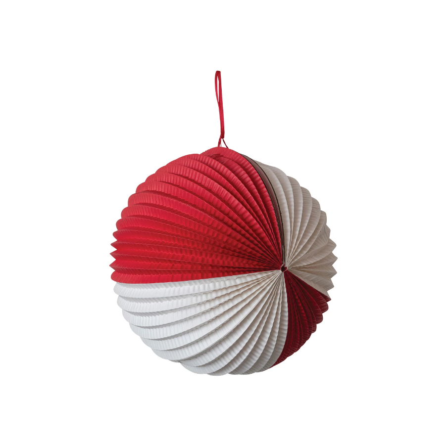 Crinkle Paper Folding Pleated Ball Ornament - Thumbnail 3
