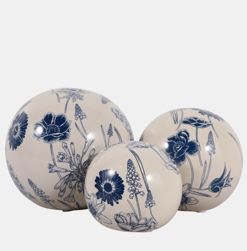 Floral Orb, Blue & Ivory - 13 Hub Lane   |  