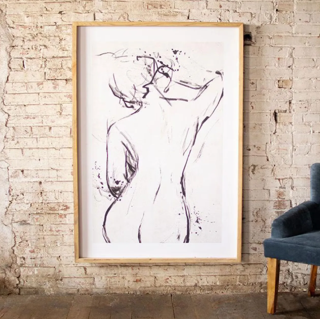 Framed Nude Print