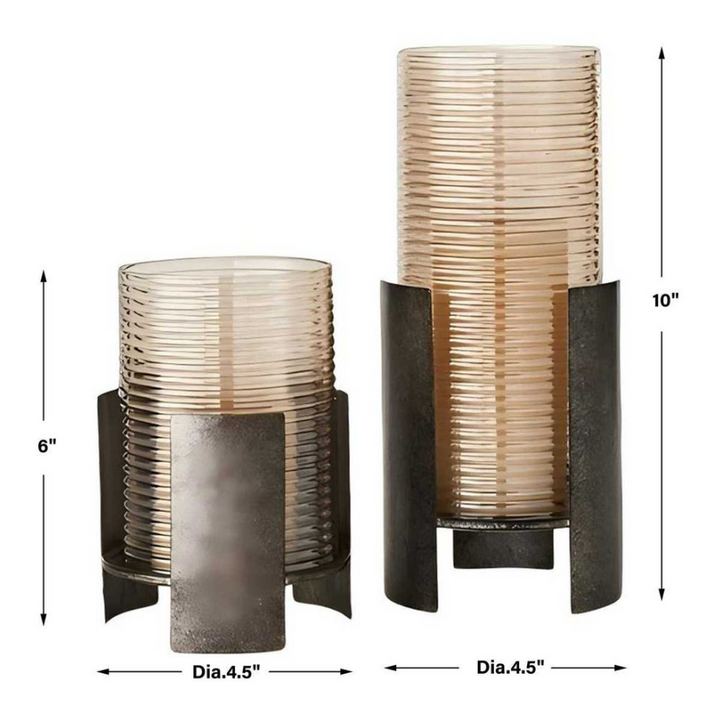 Fluted Fire Candleholder