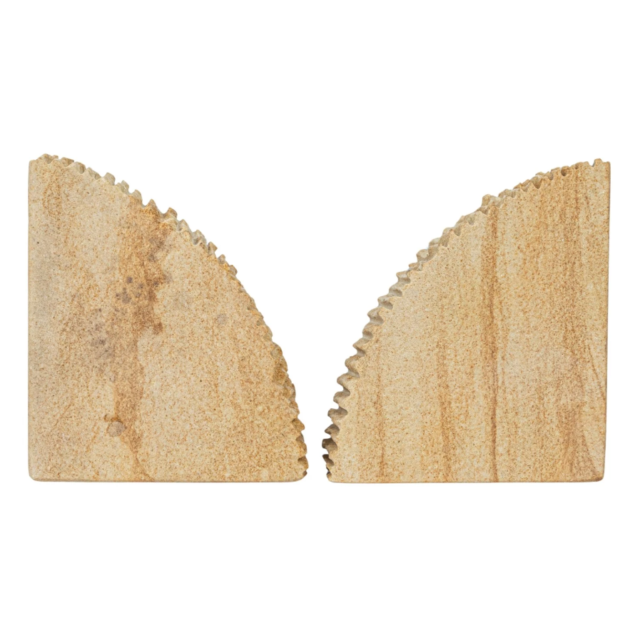 Sandstone Bookend w/ Ribbed Edge