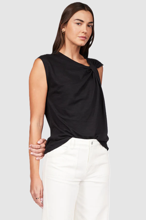 So Twisted Muscle Tee, Black - 13 Hub Lane   |  Cap Sleeve Tees