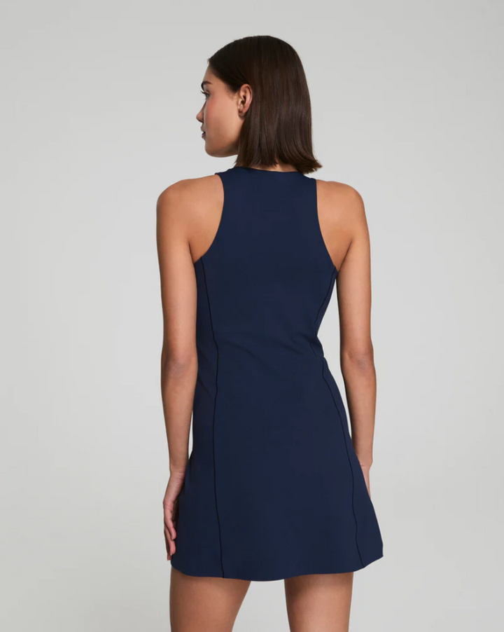 SPANXshape™ Get Moving Zip Front Dress, Timeless Navy - 13 Hub Lane   |  Mini Dresses