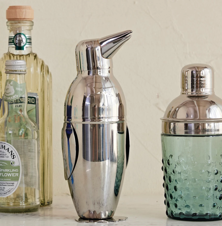 Stainless Steel Penguin Shaped Cocktail Shaker - 13 Hub Lane   |  