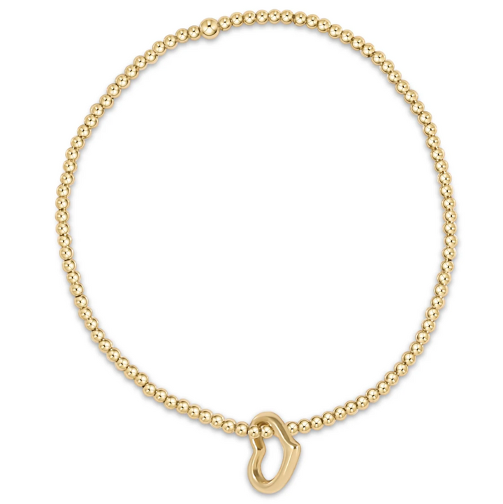 enewton classic gold 2.5mm bead bracelet - love gold charm