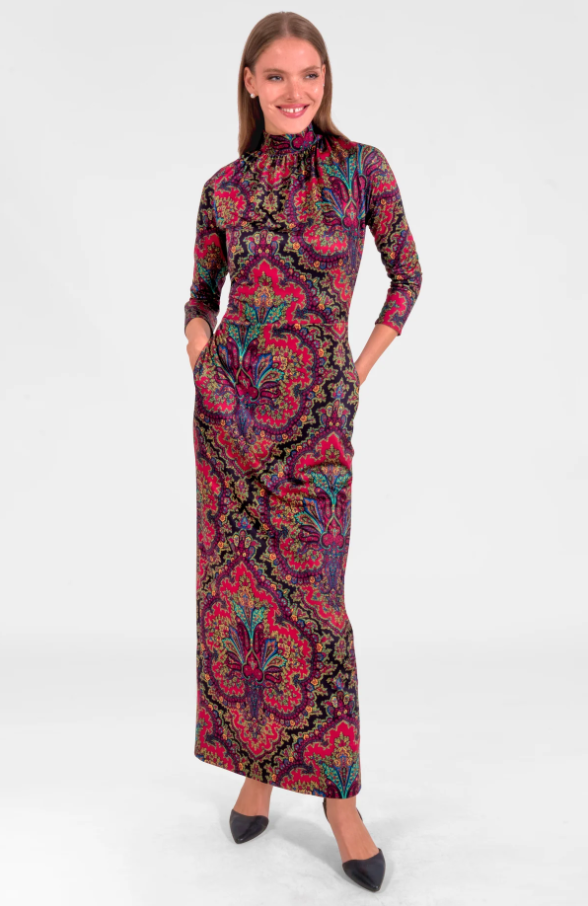 Scorching Hot Dress, Black Passion Paisley - 13 Hub Lane   |  Maxi Dresses