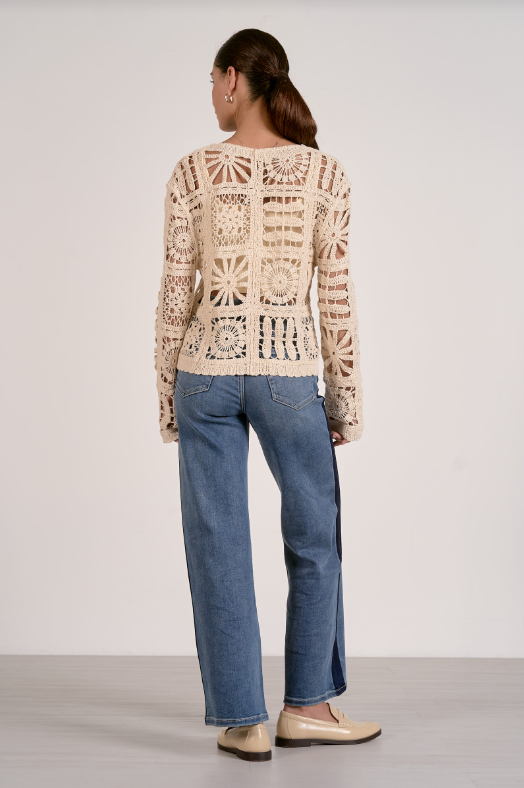 Crochet Cardigan, Natural - 13 Hub Lane   |  