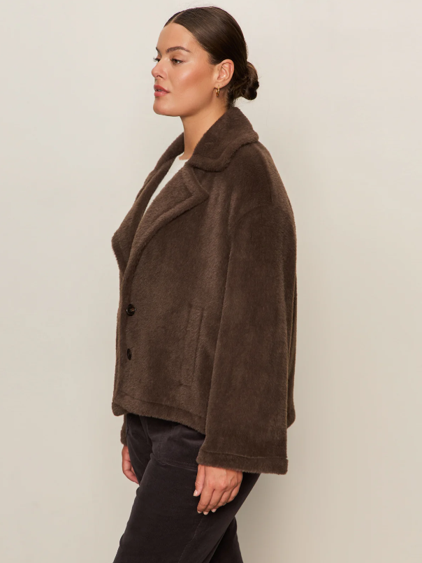 Colette Fur Jacket, Choco Chip - 13 Hub Lane   |  Fur Jackets