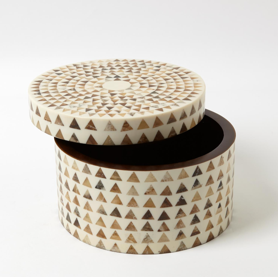 Triangle Stripe Round Box