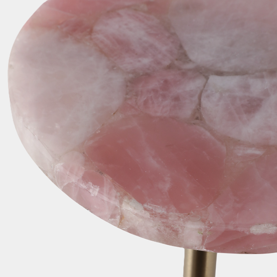 Duncan Pink Quartz Accent Table - 13 Hub Lane   |  