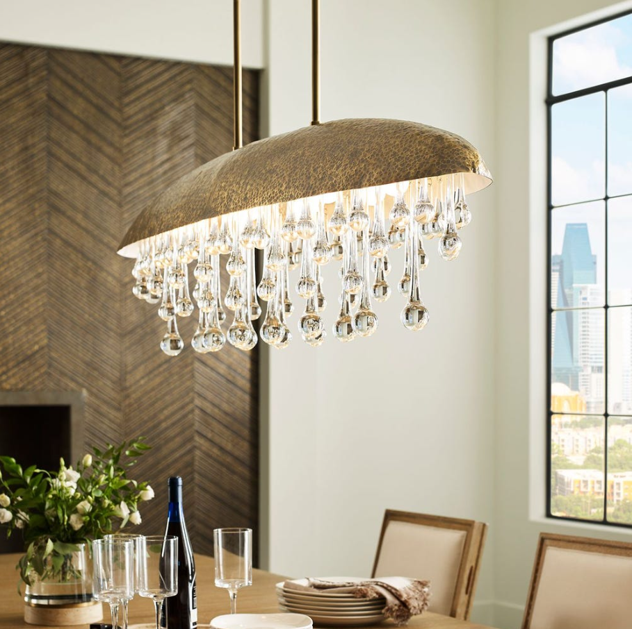 Downpour 10-Light Pendant, Oval - 13 Hub Lane   |  Pendants