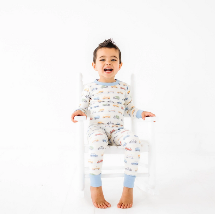 On the Go! Long Pajamas - Sky