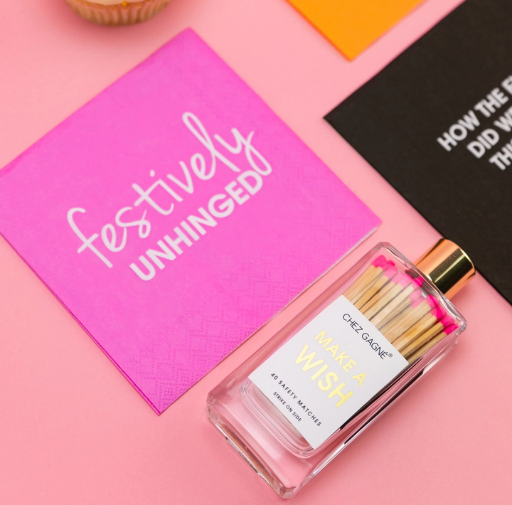 Festively Unhinged - Cocktail Napkins - 13 Hub Lane   |  Funny Cocktail Napkins