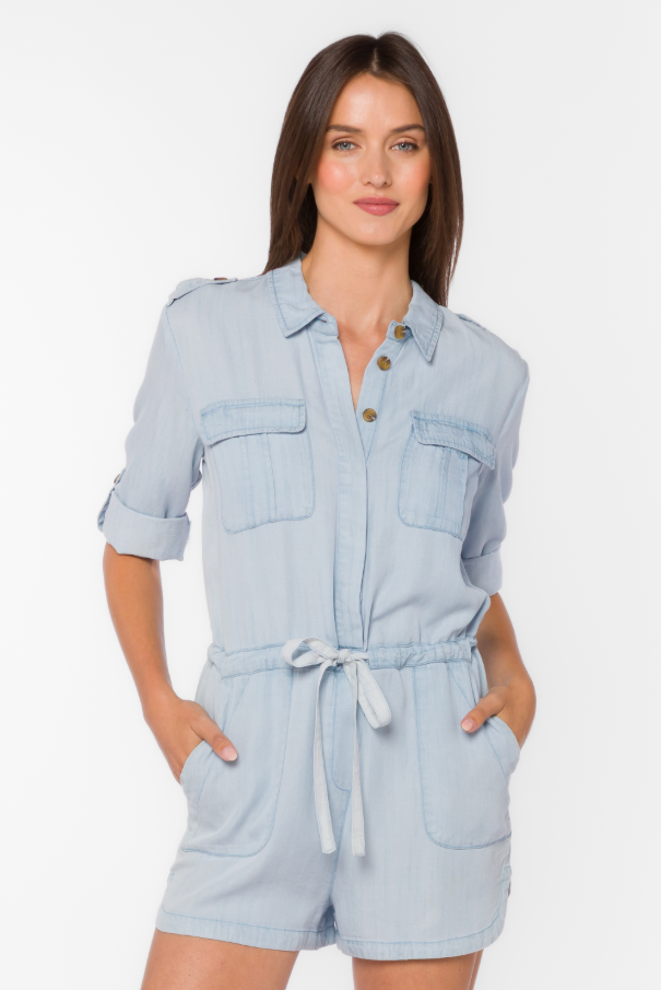 Luba Utility Romper, Catalina Sky