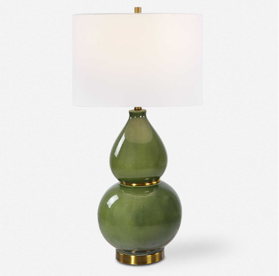 Green Gourd Table Lamp - 13 Hub Lane   |  