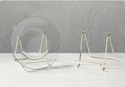 Plated Square Wire Stand, Brass - 13 Hub Lane   |  