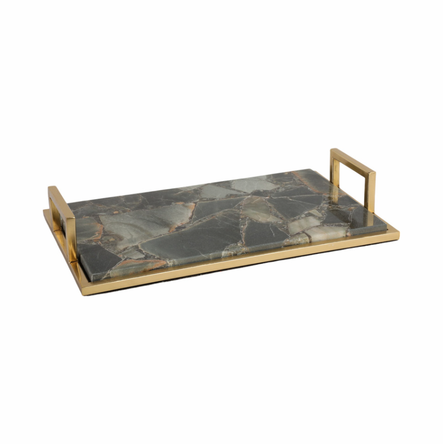 Timor Green Agate Tray - 13 Hub Lane   |  Marble Trays