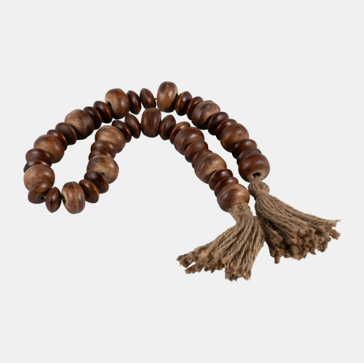 Flat Beads Garland, Natural