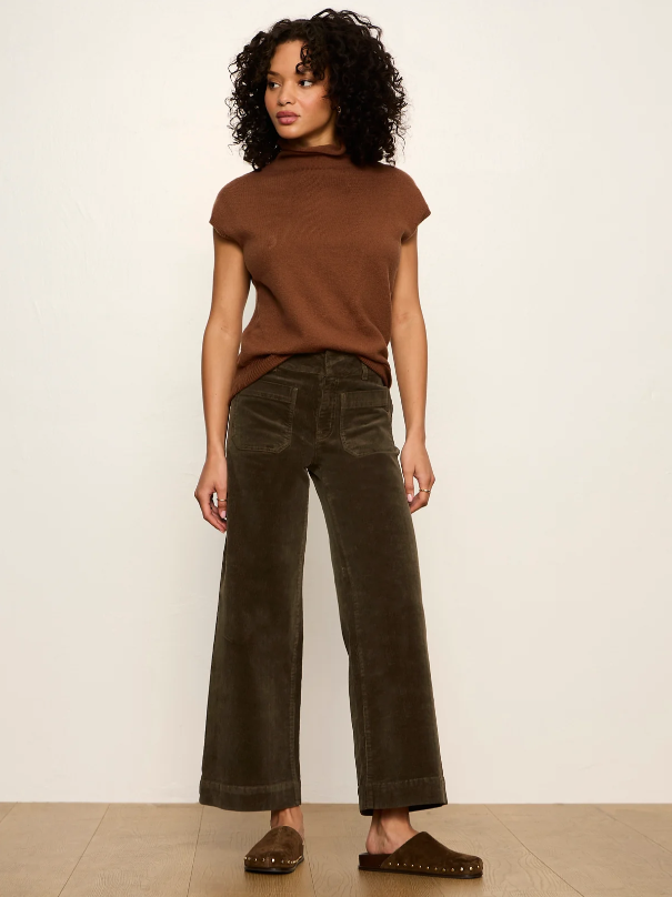 Chelsea Wide Leg Corduroys, Kalamata