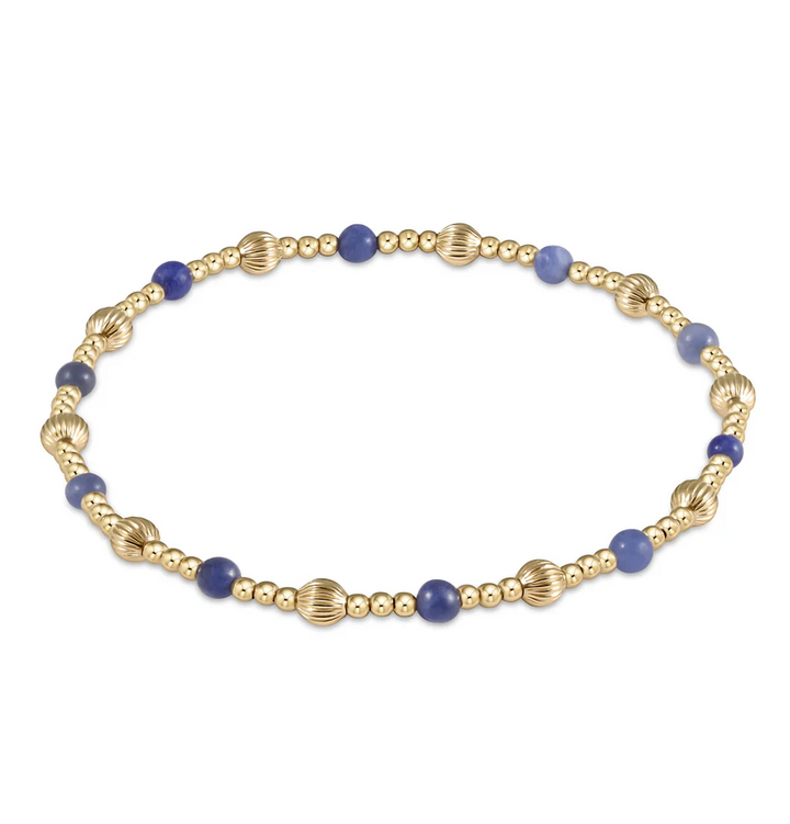 enewton Dignity Sincerity Pattern 4mm Bead Bracelet - Lapis