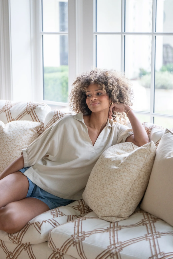 Poppy Top - Sandshell Linen - 13 Hub Lane   |  