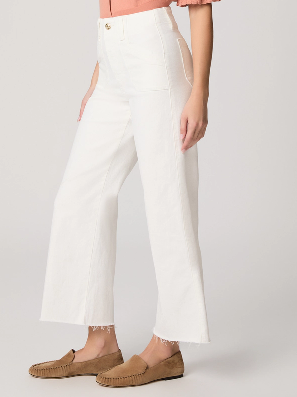 Paige Anessa Wide Leg Jean, Tonal Ecru