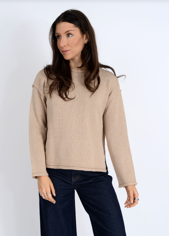 Kiri Crew Neck Pullover, Irish Cream