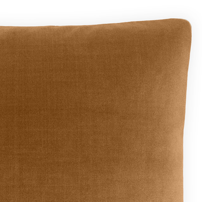 Deveraux Box Lumbar Pillow, Cognac - 13 Hub Lane   |  Velvet Lumbars