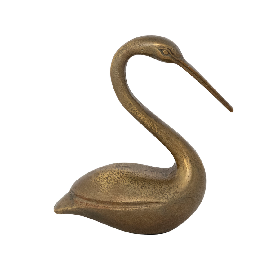 Antique Brass Swan