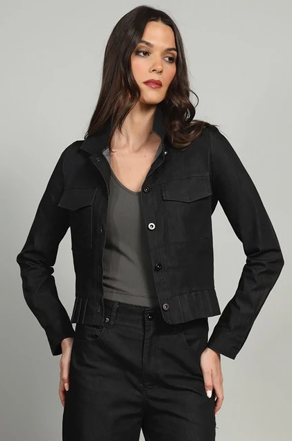 Lola & Sophie Ruffle Jean Jacket, Midnight