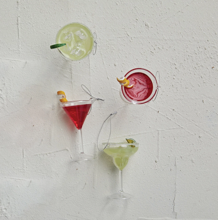 Glass Cocktail Ornament - 13 Hub Lane   |  Cocktail Ornaments