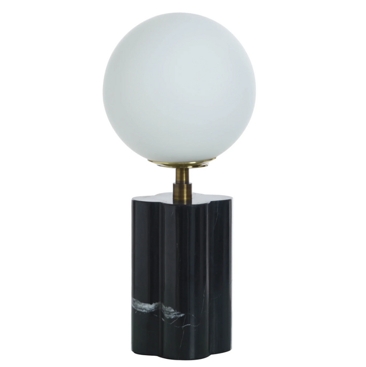 Amabel Accent Lamp, Black - 13 Hub Lane   |  Marble Table Lamps