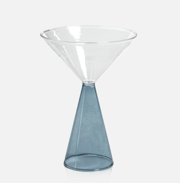 Veneto Glassware, Blue - 13 Hub Lane   |  Martini Glasses