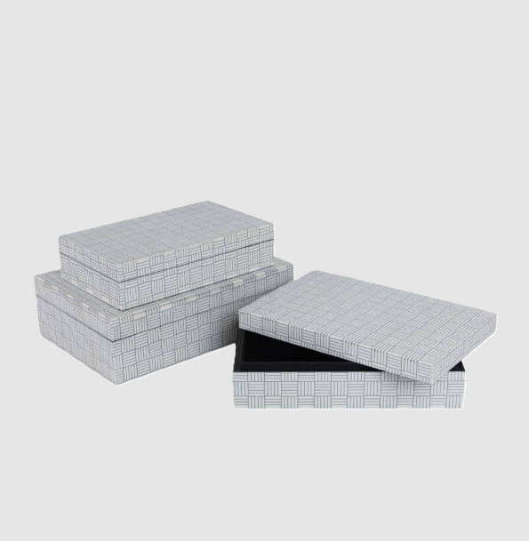 Checkerboard Etched Box - 13 Hub Lane   |  Resin Boxes